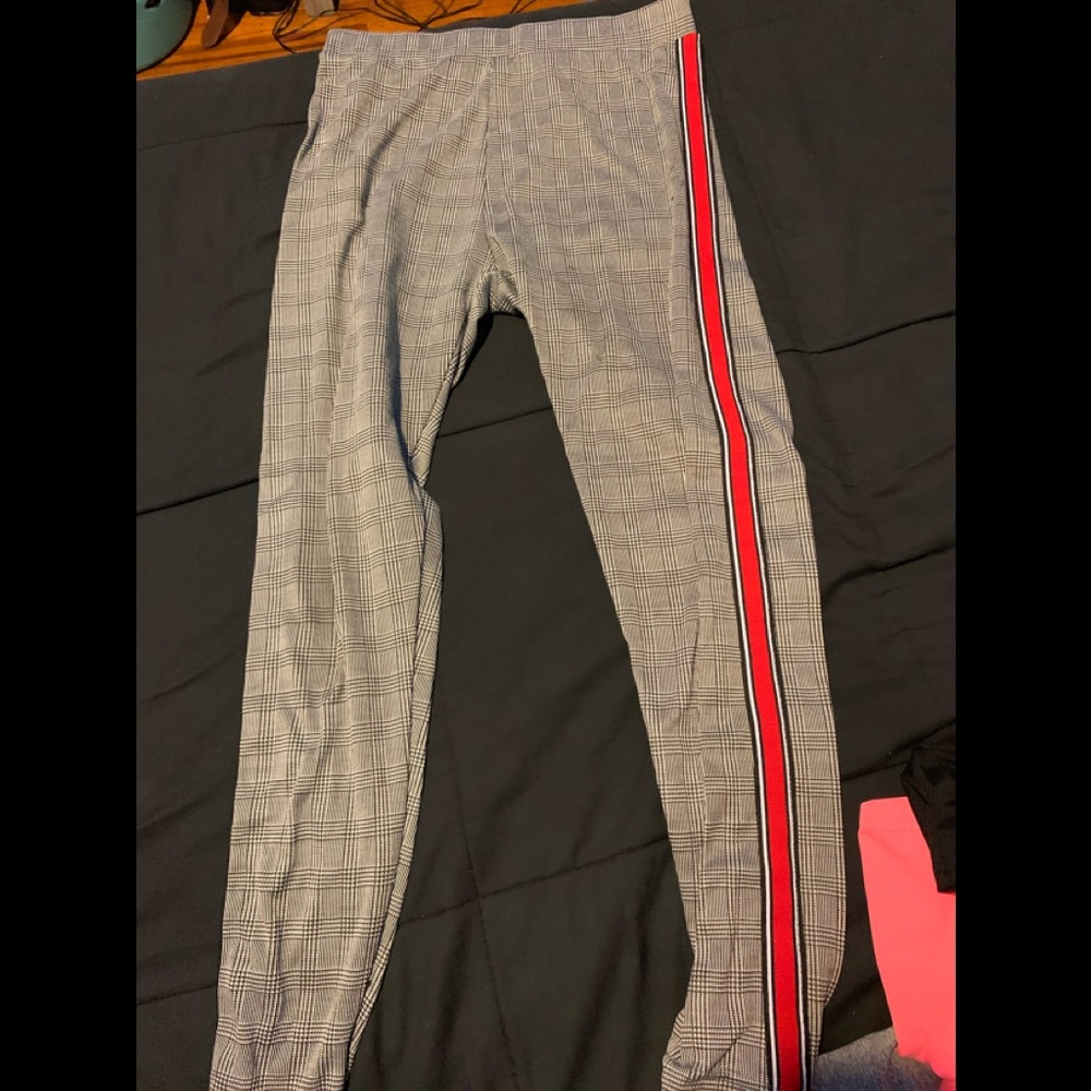 Plaid print leggings